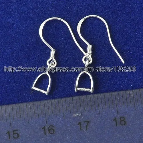 1000PCS/Lot 15mm 925 Sterling Silver Hooks Earrings DIY Handmade Jewelry Findings Hot Sale