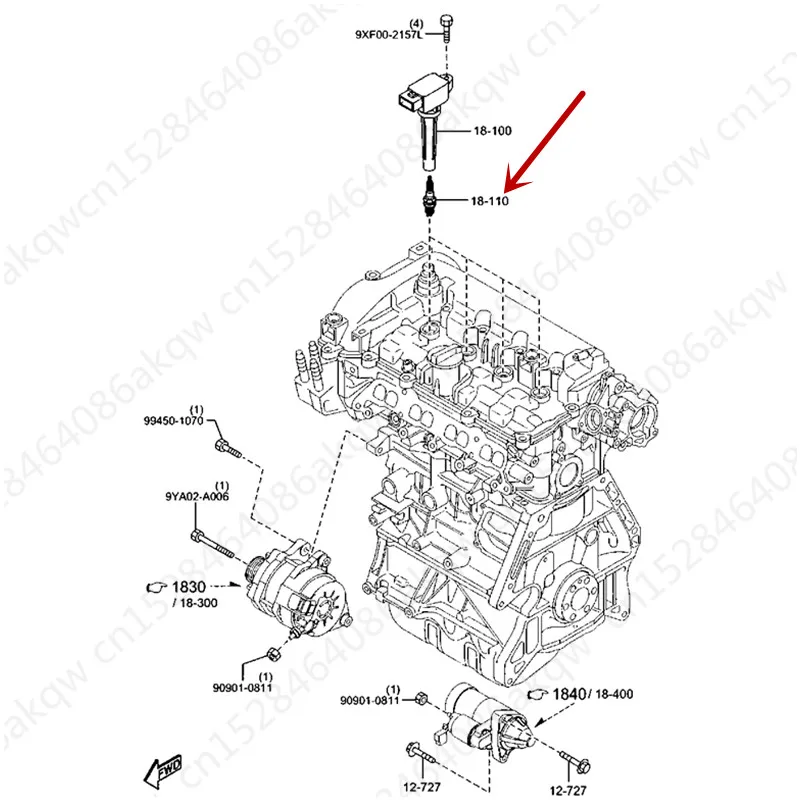 Z6B718110 Car Spark plug Suitable for 2008Fo rdF ies ta2012 Engine spark Fire mouth accessories | Автомобили и мотоциклы
