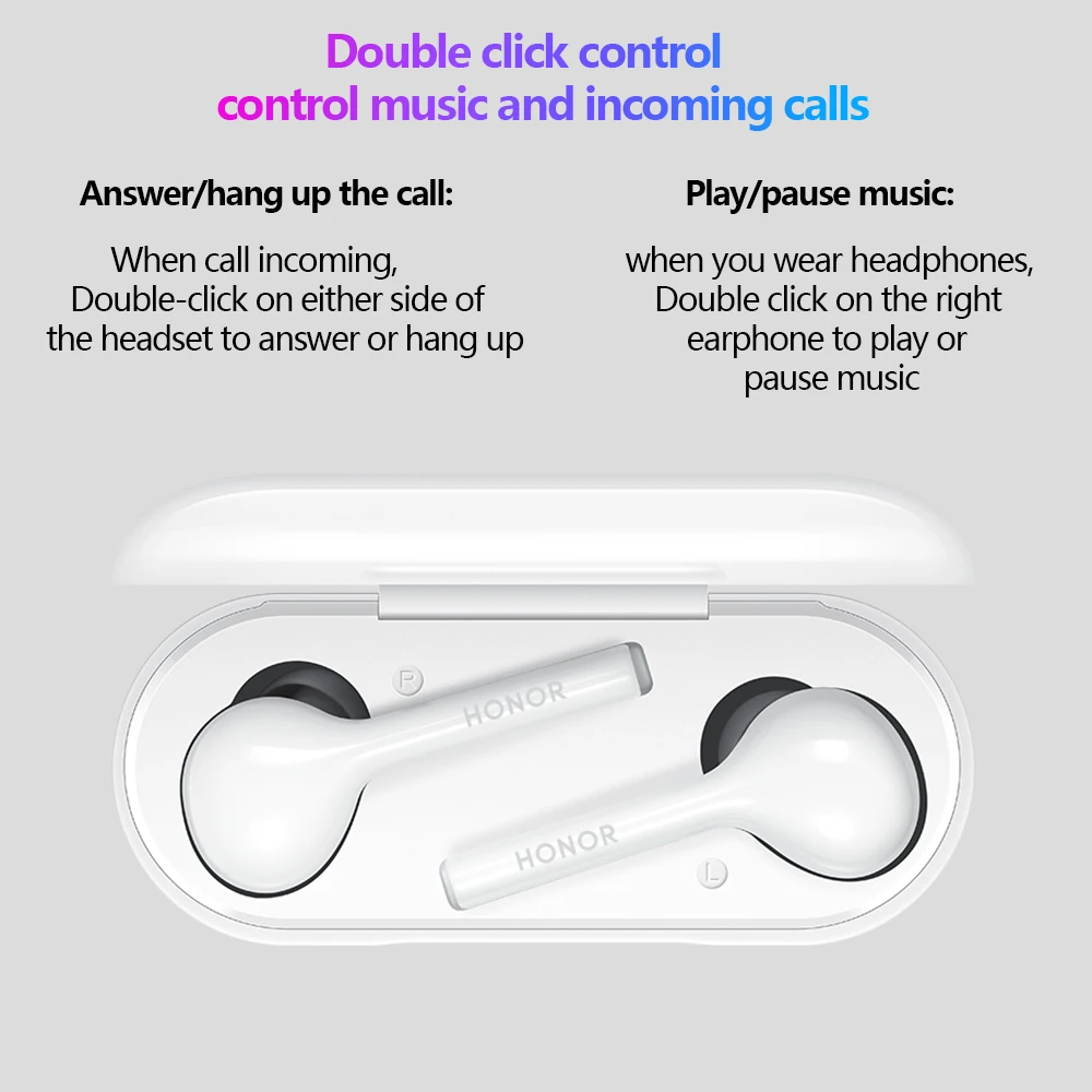 huawei Honor FlyPods Молодежная версия TWS Беспроводные Bluetooth 5,0 наушники водонепроницаемые с микрофоном Музыка сенсорная Беспроводная зарядка