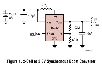 LTC3429BES6 LTC3429ES6 LTC3429 - 600mA 500 кГц микропоower синхронный повышающий преобразователь с