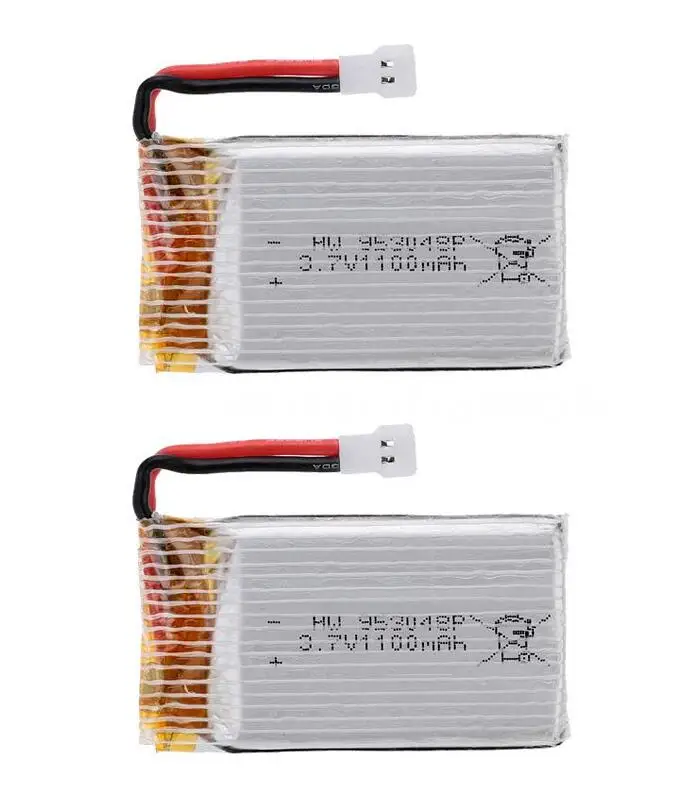 2 шт./лот 3 7 V 1100mah 25C 1S вольт 30C Lipo батарея Akku + X4 зарядное устройство для Syma X5SC X5SW RC