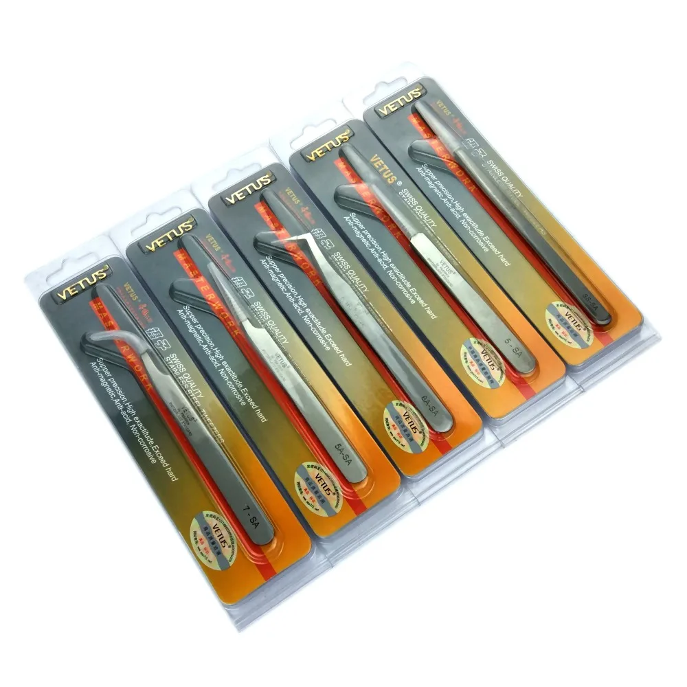 GLESUM 100% Stainless Steel anti-static superhard Eyelash Extension tool Best Tweezer | Красота и здоровье