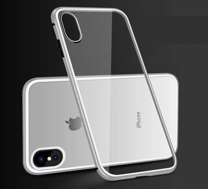Оптовая продажа магнитной адсорбции 360 металлический чехол для телефона IPhone XS XR