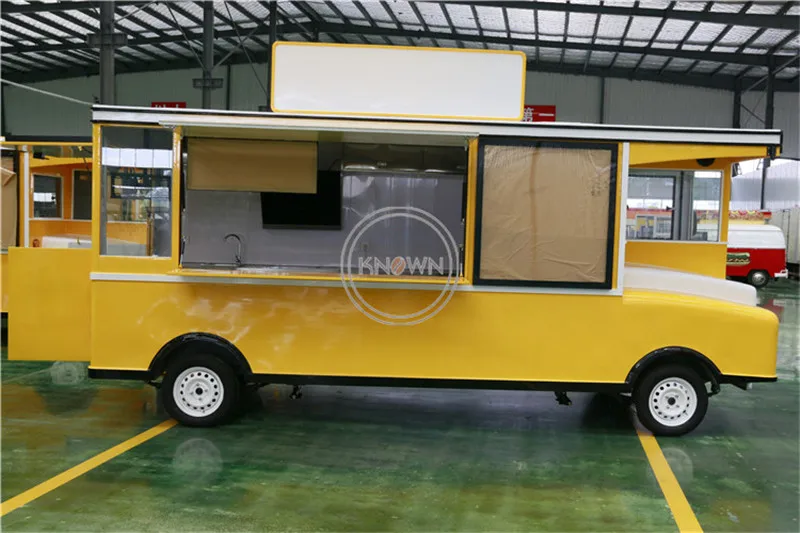 Электрический уличный фургон тележка для еды киоск мобильный трейлер длина 4 8 м |