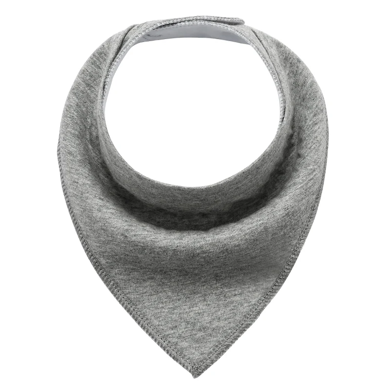 grey Бандана, детские нагрудники, сплошной цвет, хлопок, детская накидка, анти-запах, антибактериальный фартук, быстросохнущая ткань для кормления, шарф, детские вещи - Цвет: grey