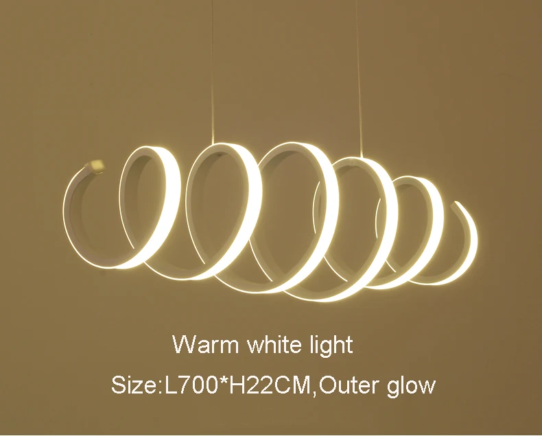 Современный светодиодный подвесной светильник для кухни столовой белый кофейни