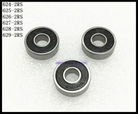 20 30 pcslot 624 2rs 625 2rs 626 2rs 627 2rs 628 2rs 629 2rs rubber sealed ball bearing miniature bearing brand new