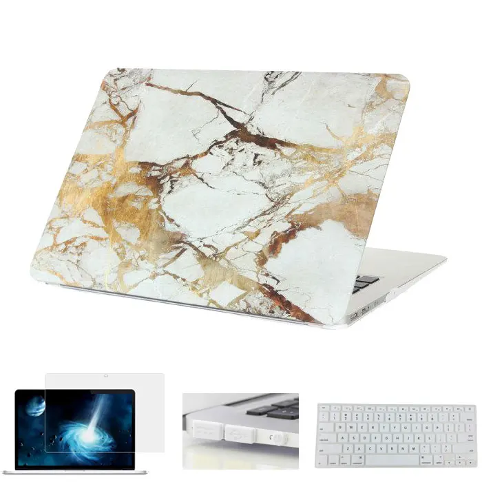 Мрамор текстура чехол для Macbook Pro 13 15,4 для Apple Macbook Air 13 Pro retina 11 12 ноутбук ков с Touch Bar a1989 a1990 - Цвет: Model1 White yellow