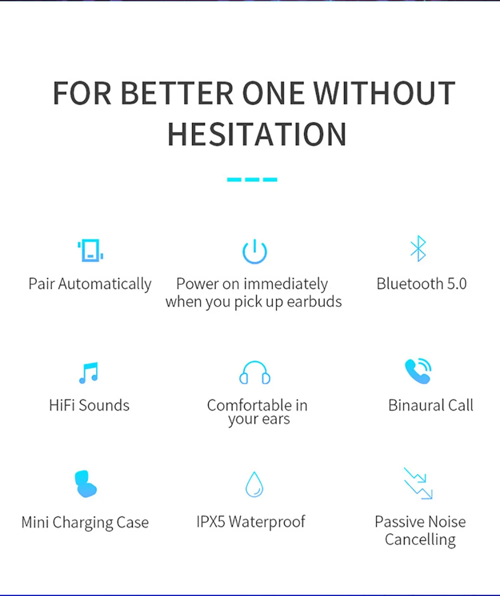 TWS Bluetooth 5 0 наушники мини стерео бас гарнитура свободные руки беспроводные с