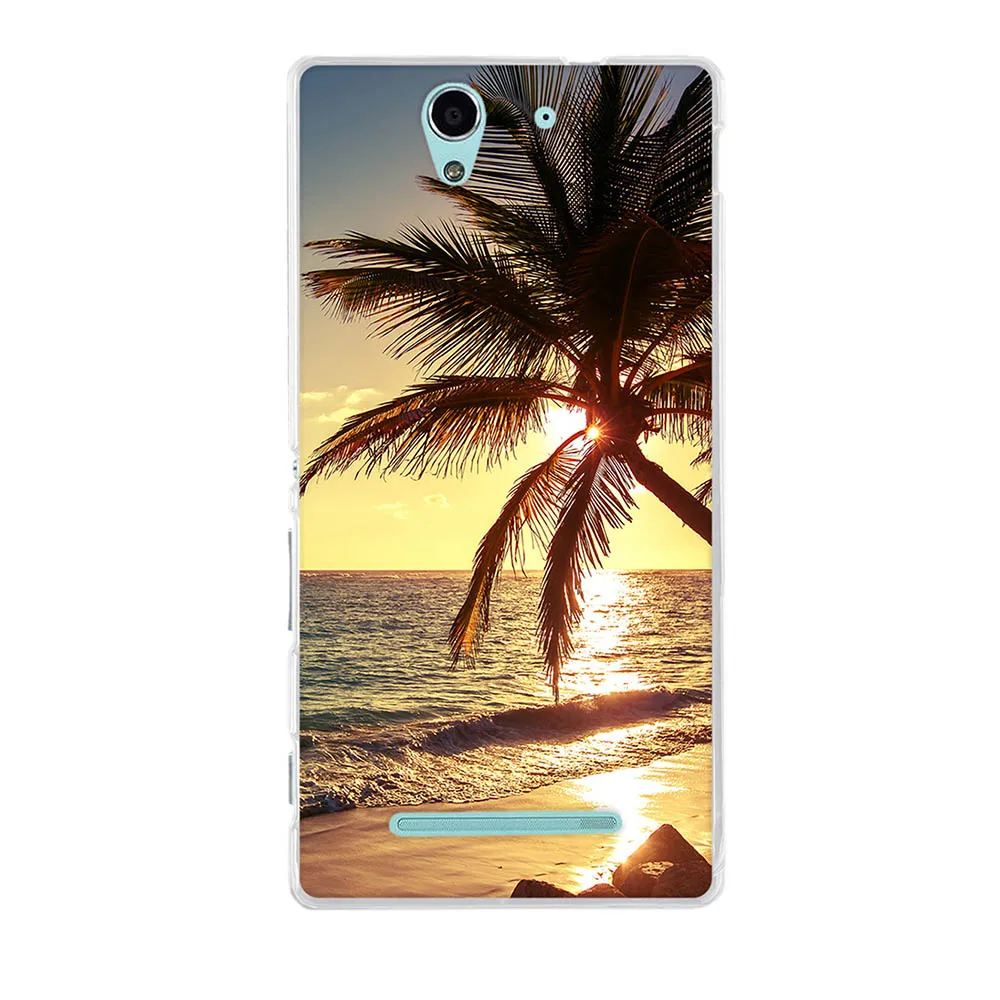 Мягкий чехол из ТПУ для Sony Xperia C3 D2533 D2502 S55T S55U 5 дюйма силиконовый задней панели