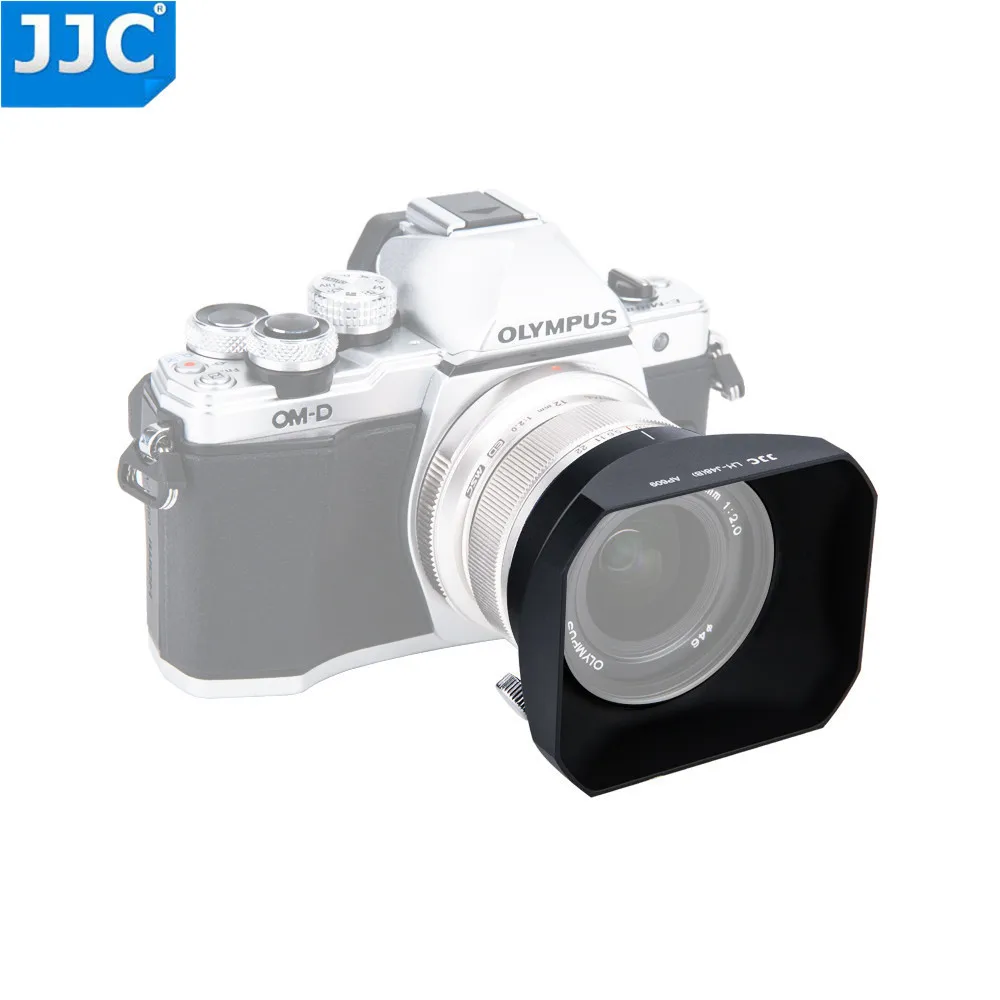 JJC квадратная черная металлическая бленда для Olympus M. ZUIKO DIGITAL ED 12 мм 1:2. 0 объектив заменяет Olympus LH-48