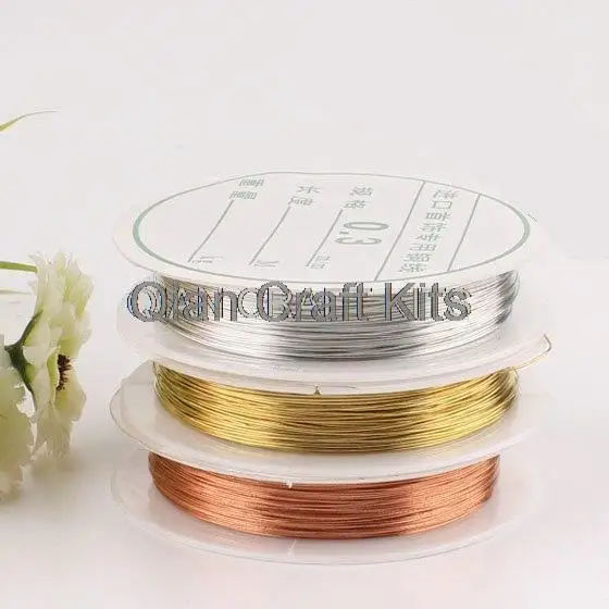

15 rolls steel wire silver gold,brass tone Diameter 0.3mm-1.0mm jewelry making wire easy bend beading supplies, shape wire D25