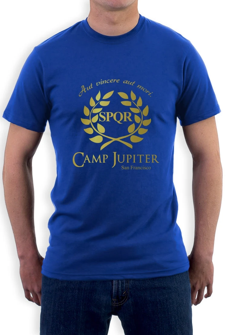 Мужская футболка с принтом ветки CAMP JUPITER SPQR Sci-Fi Percy Jackson хлопковая короткими