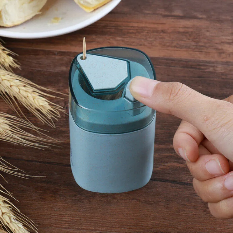 Faroot Creative Toothpick Box Automatic Toothpick Holder Portable Fashion Plastic Automatic Toothpick Holder Pocket Toothpick