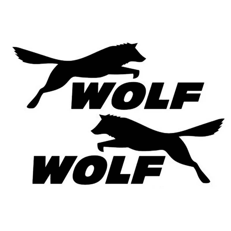 Автомобильная наклейка с изображением волка и зеркалом заднего вида Спортивная