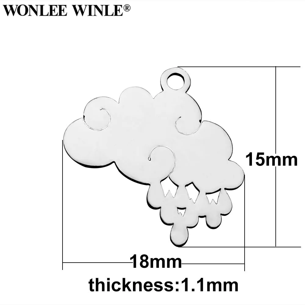 Wonlee Winle DIY 316 Нержавеющая Сталь Лазерный разрез облака подвески для браслета