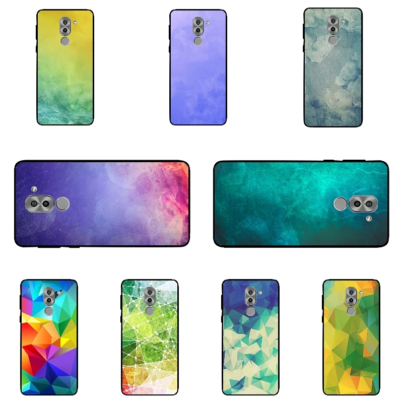 Черный DIY чехол для телефона Huawei Honor 6X мягкий TPU 5 дюймов защитный противоударный