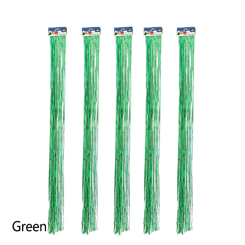 green 5 шт./лот, 1 метр, Золотая фольга, бахрома, занавеска с блестками гирлянды с кисточками, свадебные фотографии, декорации на день рождения - Цвет: green