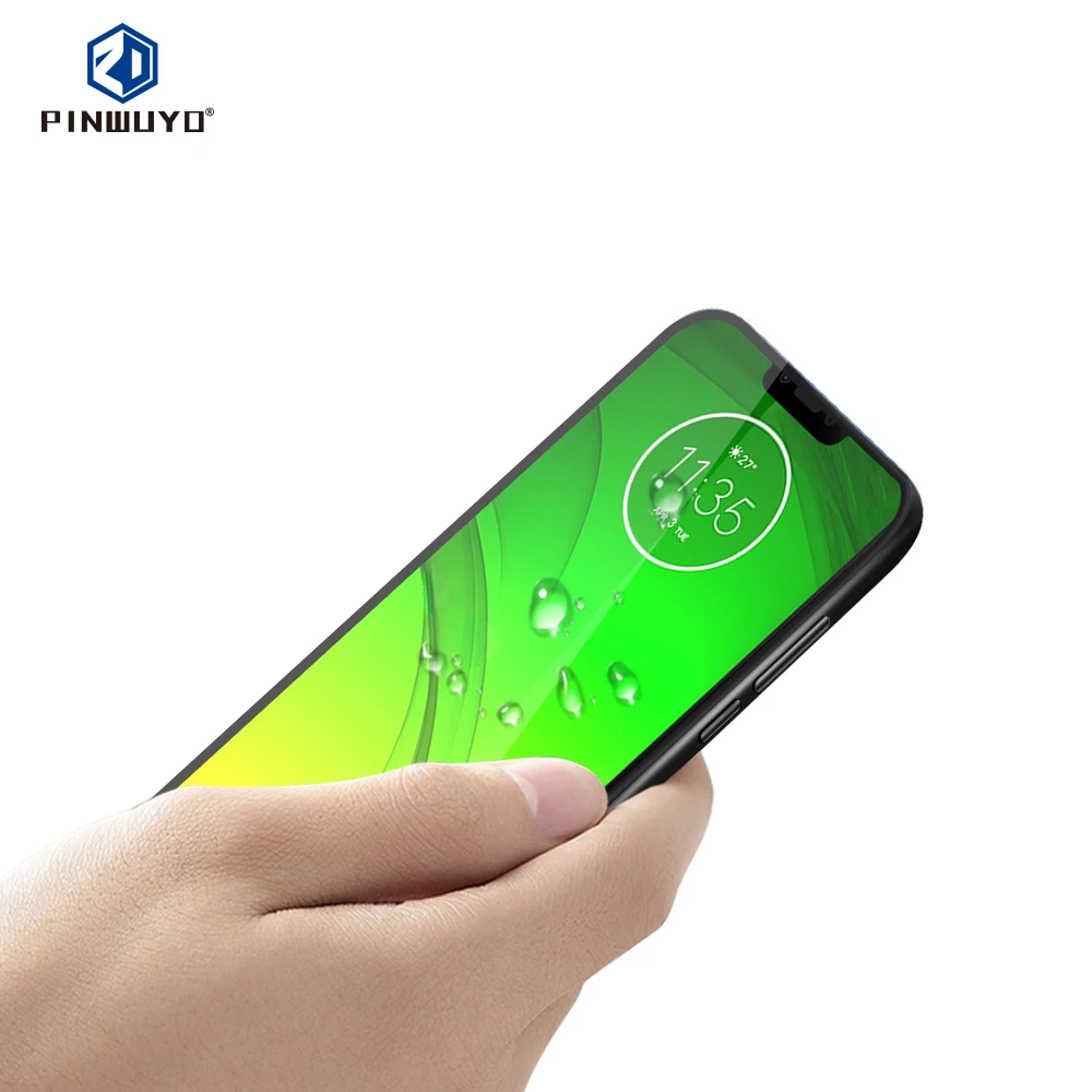 MOTO G7 Power Оригинал PINWUYO 9H 3D изогнутое закаленное стекло полное покрытие Защитная