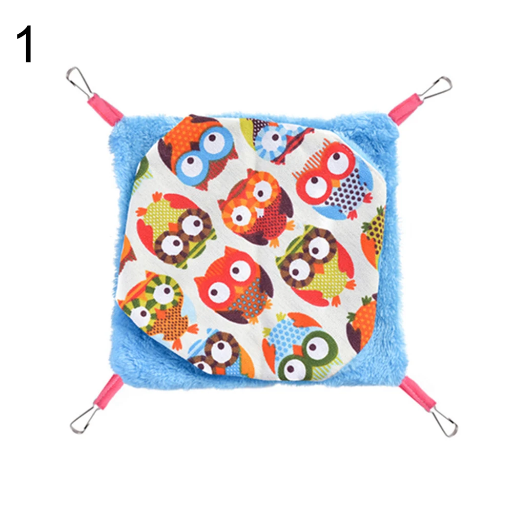 Квадратная кровать с зажимом сова точка Pet Хомяк гамак висячая полка Подушка