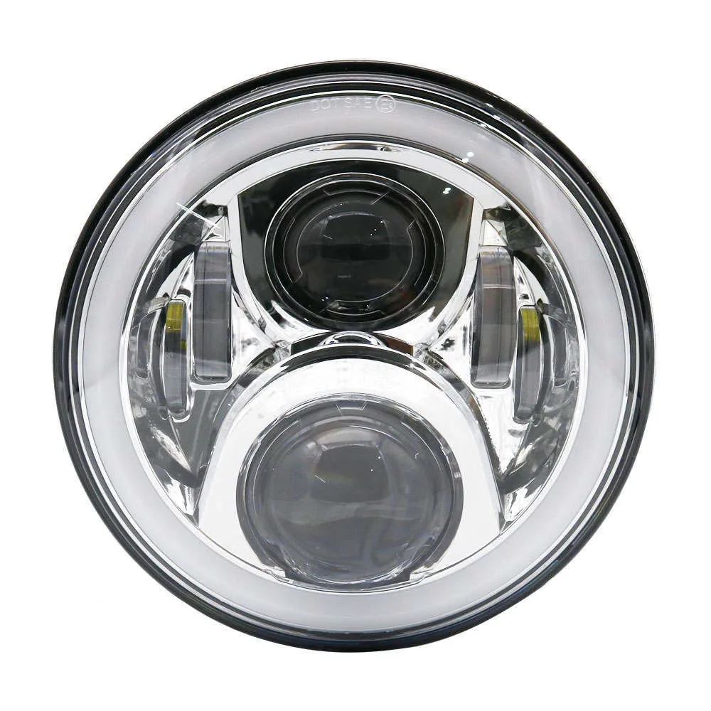 50w Halo light Silve " светодиодный налобный фонарь для HD FLSTC ультра Классический дорожный король Yamaha Road Star V Star 650 1100 роскошный индийский Скаут главный Vegas 8-Ball - Цвет: 50w Halo light Silve