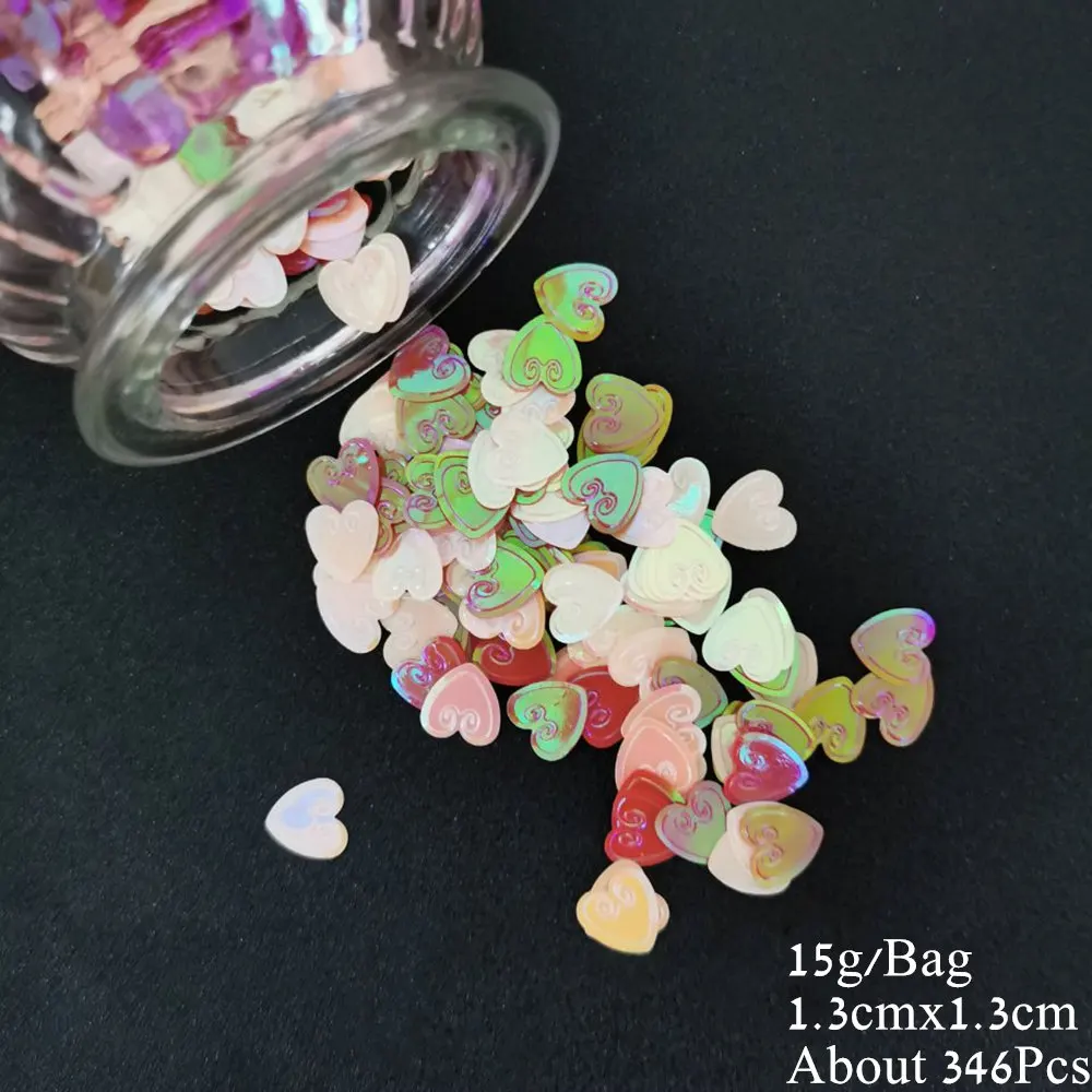 13mm Heart Illusory 15 г Свадебное Сердце Конфетти бархатное сердце с любовью красное Золотое Серебряное сердце конфетти с блестками сделай сам для свадьбы, дня рождения, вечеринки - Цвет: 13mm Heart Illusory