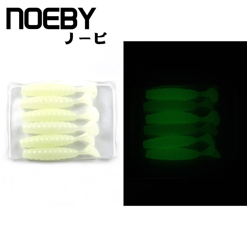 NOEBY 6 шт./лот Мягкая приманка 60 мм/3 2 г качественная профессиональная рыболовная