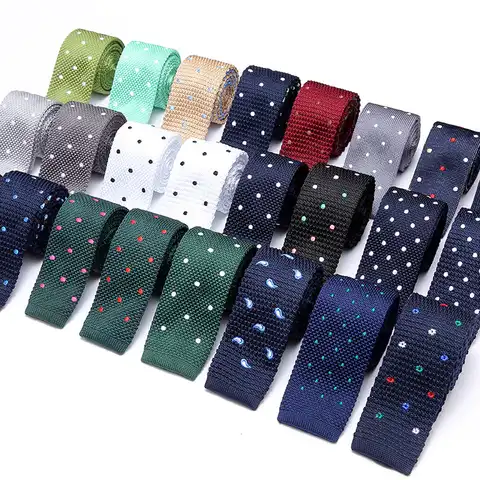 Мужской вязаный галстук, 56 цветов