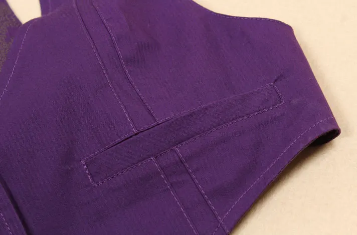 2018 сплошной короткий фиолетовый цветочный принт подкладка стиль женский жилет