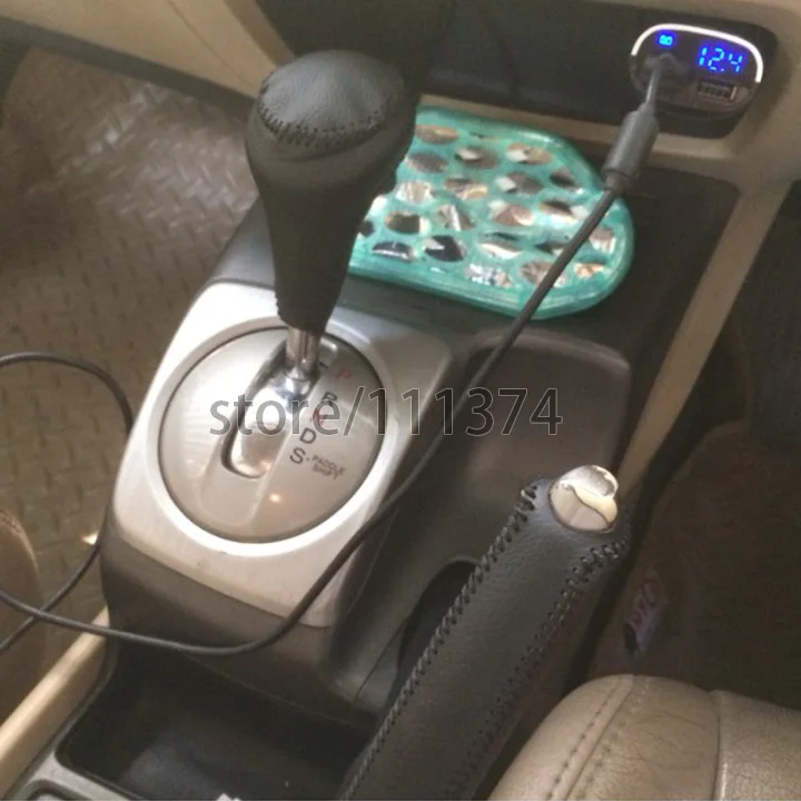 NULLA DIY HQ из натуральной кожи ручка переключения ручной тормоз Обложка для Honda Civic Automatic 2006 2007 2008 2009 2010 замена