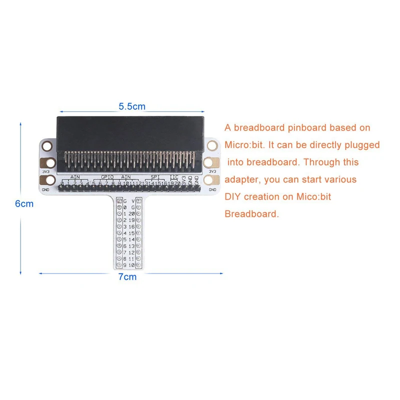 5pcs Breadboard Adapter For BBC Micro:bit microbit Board Micro-Controller for Kids Educational Coding Programming FZ3247 | Электроника