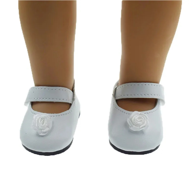ZXZ белый Искусственная кожа кукла обувь для 18 дюйм(ов) 45 см American Girl куклы baby born