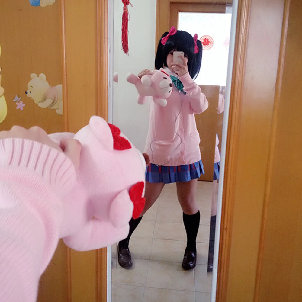 

Coshome Love Live LoveLive Cosplay Costumes Nico Yazawa Knitted Sweater School Girls Uniforms Colorful Long Sleeves Spring Tops