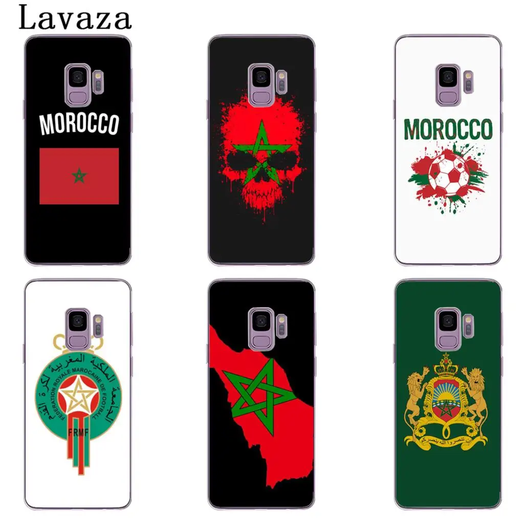 Жесткий прозрачный чехол для телефона Lavaza с изображением футбольного флага Марокко для samsung Galaxy S10 E S10E S8 S9 Plus S6 S7 Edge