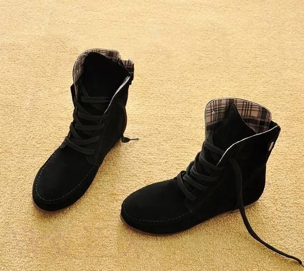 XingDeng/весенне осенние женские мотоциклетные ботильоны на шнуровке зимние ботинки