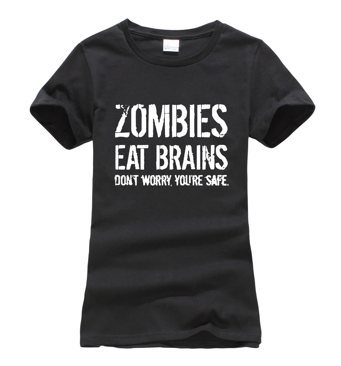 

Женская футболка с принтом зомби, съешь мозги, так что ты надежная, лето 2021, модная брендовая Корейская футболка в стиле Харадзюку, женские З...