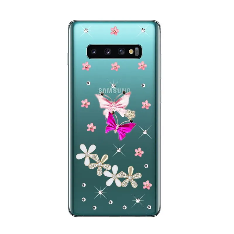 Чехол для телефона Samsung Galaxy S10 Plus S20 Ультра чехол с цветами Прозрачный A21s Note 8 20 S10e A22
