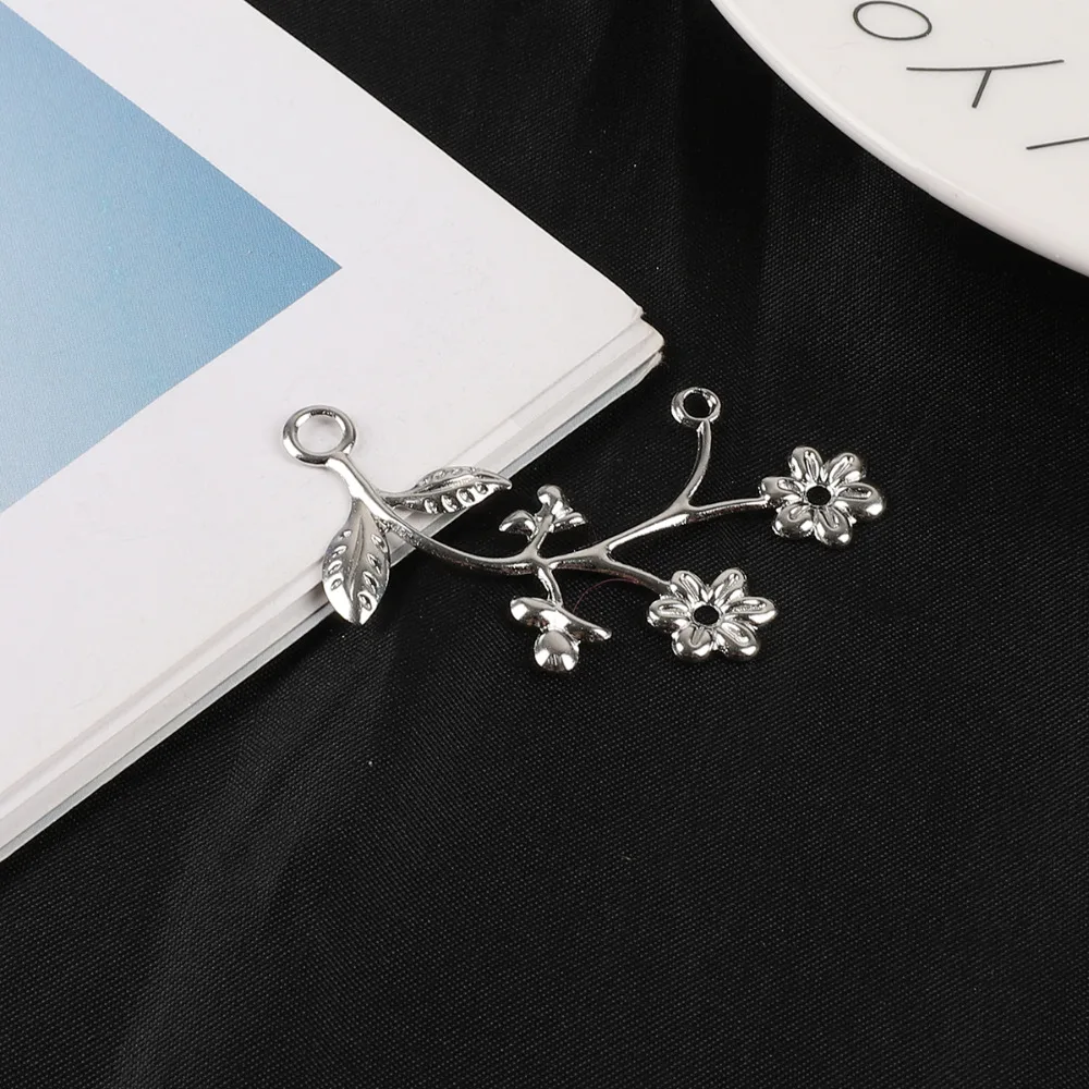 10 шт. позолоченные/Родиевые железные поделки тон цветок филигранные оболочки