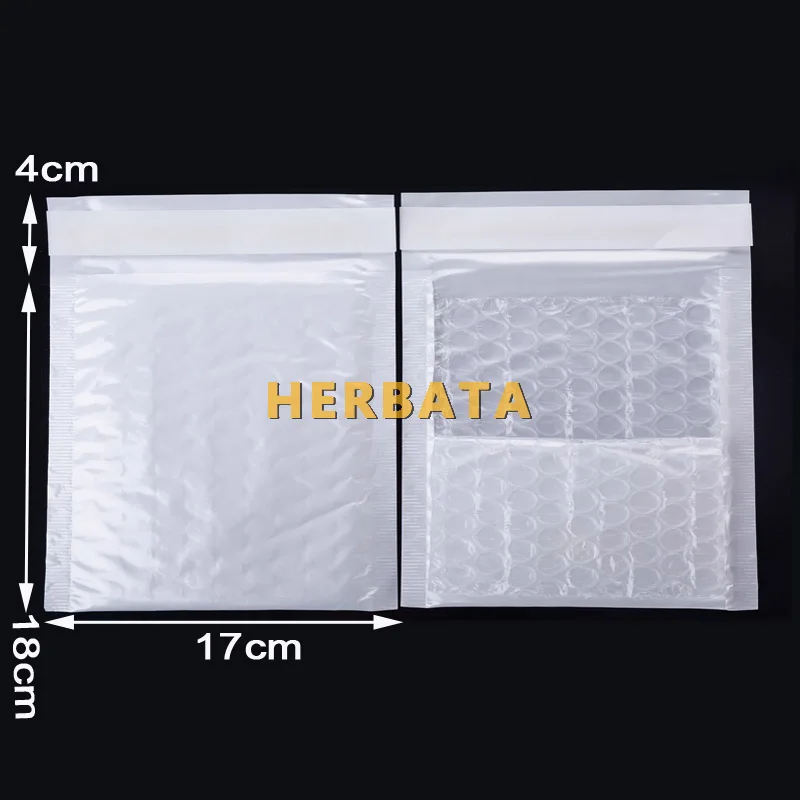 HERBATA(170*180 мм) 20 шт./лот белая жемчужная пленка пузырьковый конверт курьерские Сумки водонепроницаемая упаковка почтовые пакеты CL-2022B