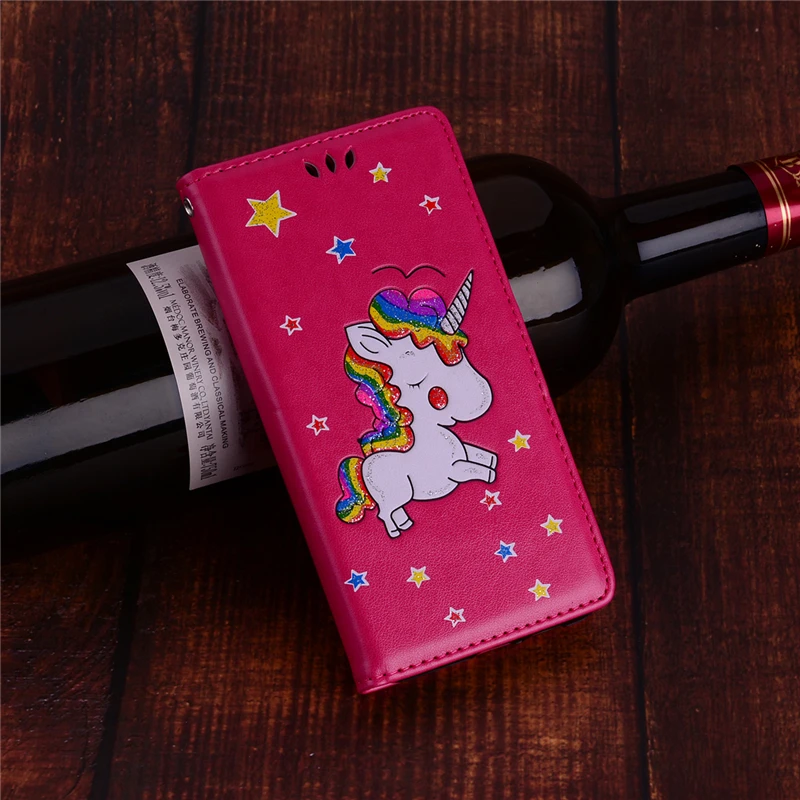 Luxury Retro Flip Case For LG K10 2017 Unicorn PU Leather Wallet Stand Cover Phone Capa | Мобильные телефоны и аксессуары