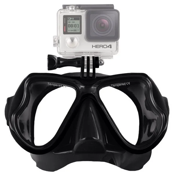 Маска для дайвинга с креплением gopro yi4k + lite закаленные очки камеры Hero HD 6 5 Sj4000 SJ5000