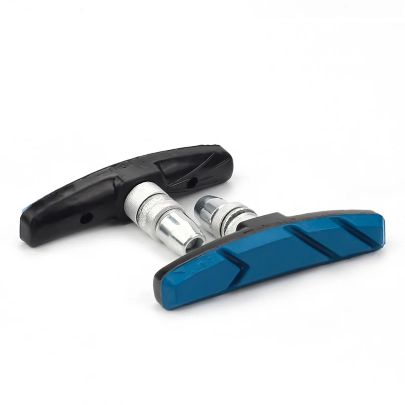 Blue Одна пара тормозных колодок для горного велосипеда MTB тормоза велосипедные V-Brake Holder обувь Резиновые блоки прочные аксессуары для горного велосипеда - Цвет: Blue