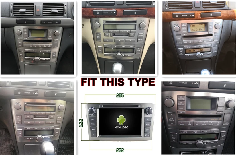 " Android 9,0 Восьмиядерный автомобильный DVD gps плеер для TOYOTA AVENSIS T25 2003-2008 Мультимедиа Радио Навигация BT wifi/4G карта TPMS SD