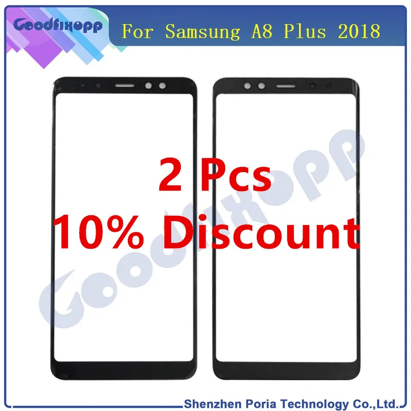 Внешнее стекло для Samsung Galaxy A8 Plus 2018 Новый ЖК передний сенсорный экран внешнее