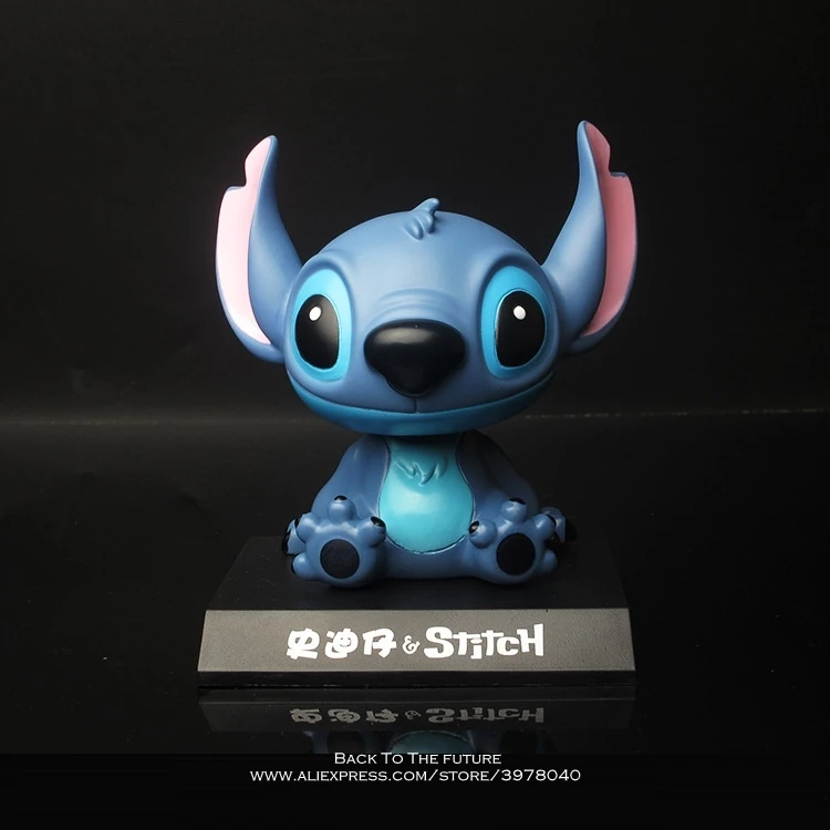 Disney Lilo& Stitch 2 стиля 11 см фигурка осанка коллекция украшений аниме фигурка игрушка модель для детей подарок - Цвет: Белый