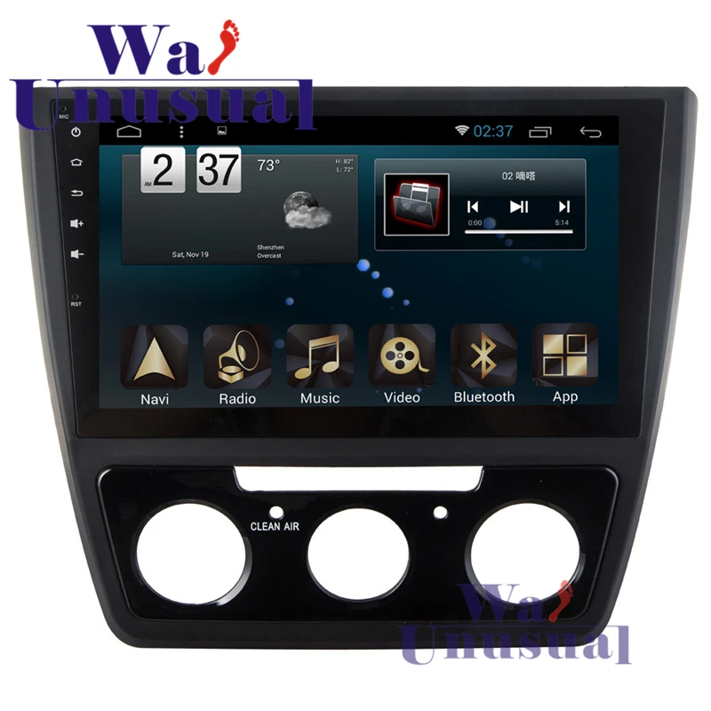 Wanобычно 10 1 дюймов Android 6 0 GPS навигация для Skoda Yeti 2016 радио плеер с BT WIFI 3G 1024*600 карта