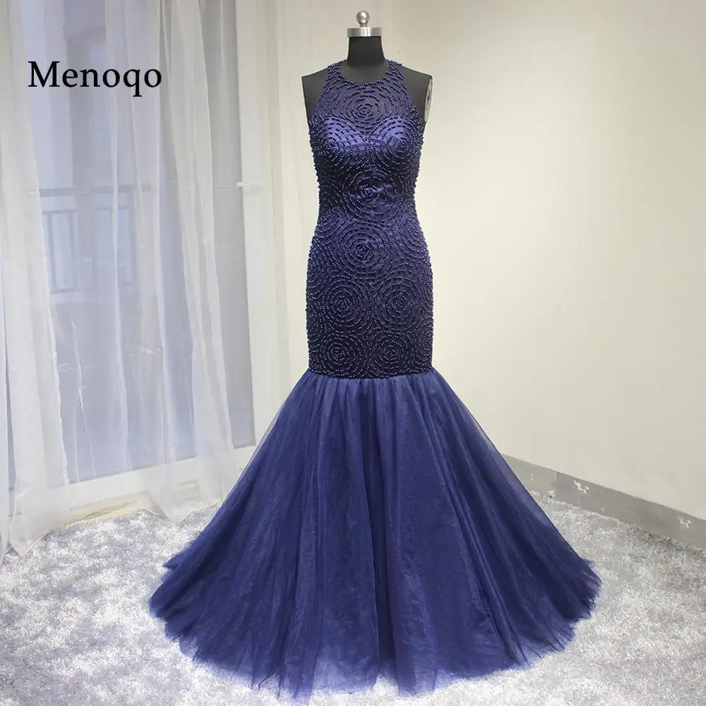 Элегантные бисероплетенные Длинные платья для выпускного в деловом стиле из