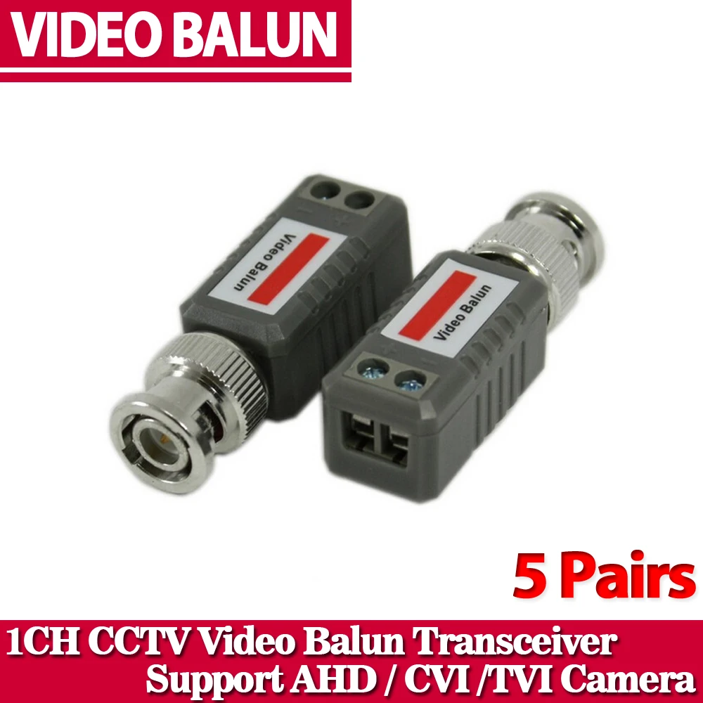 CCTV скрученный BNC 1 канальный пассивный TVI CVI AHD Video Balun трансивер 10 шт./лот
