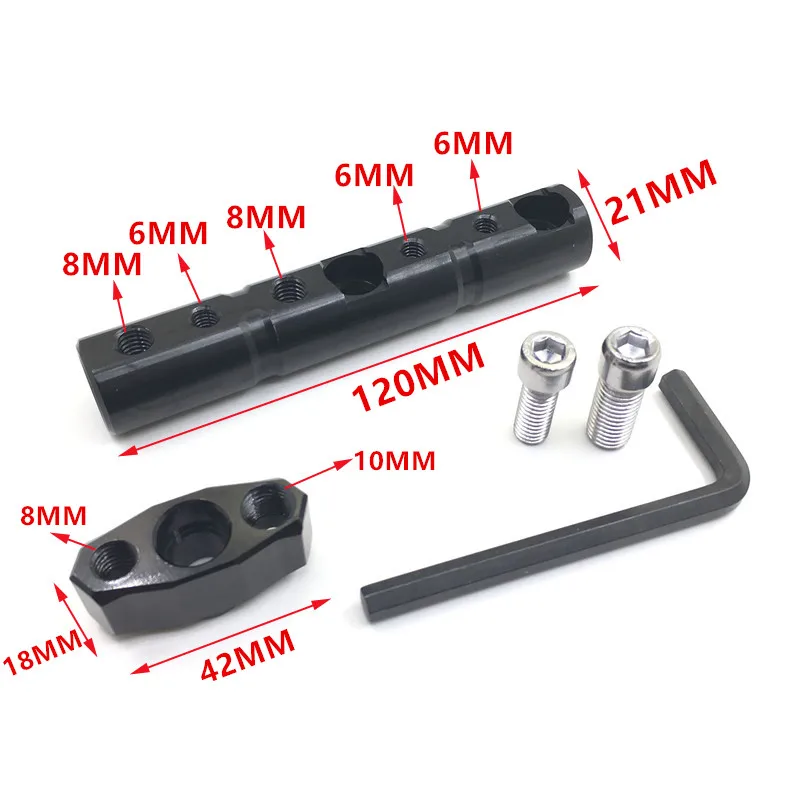 Yecnecty алюминиевое зеркало для мотоцикла 10 мм крепление скутера противотуманный светильник Удлинительный