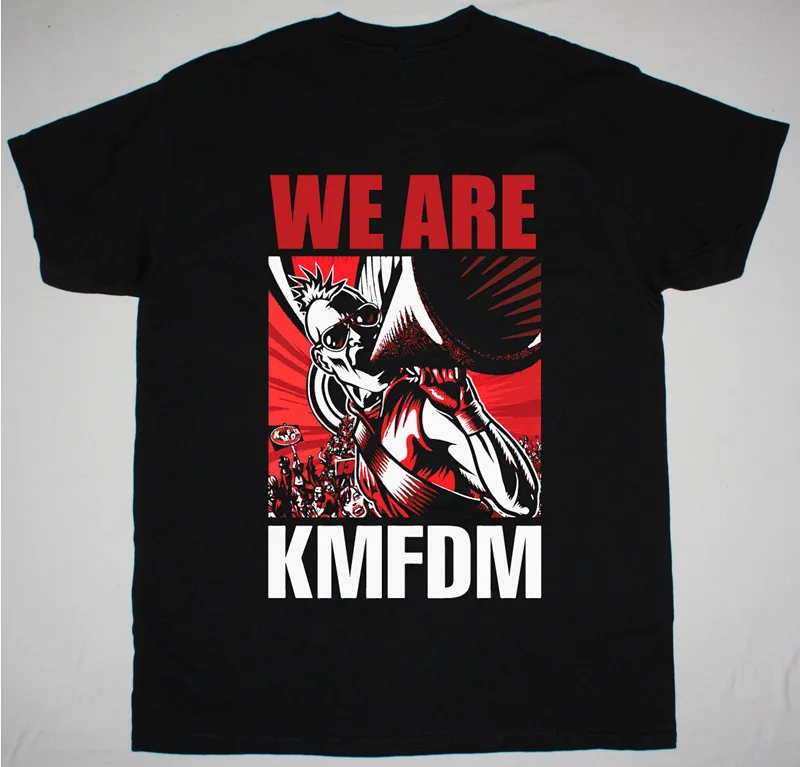 Funny Clothing Casual T Shirts Kmfdm We Are Industrial Front Short Women Crew Neck Best Friend | Женская одежда